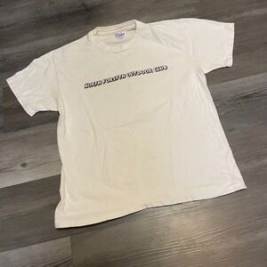 80s -T Vintage North Forsyth Outdoor Club T-Shirt Cream Mens Large USA